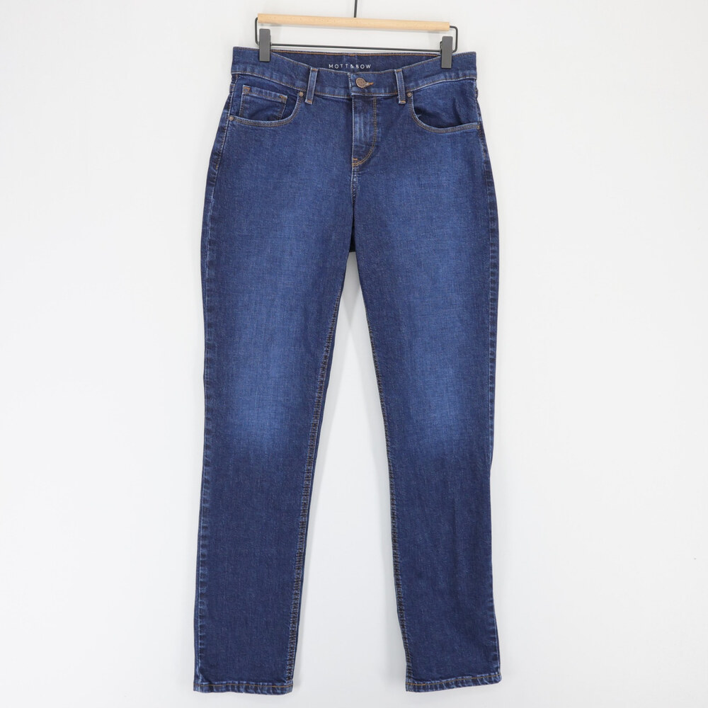 Mott and Bow Ridge Jeans Womens 28x32 Blue Slim Straight Boyfriend Stretch